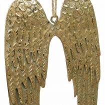 Angel Wing Deco Pendel Christmas Golden 14,5×9cm 4st