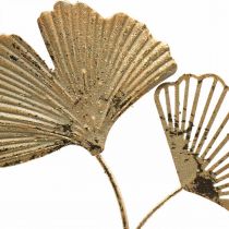 Artikel Ginkgo dekorativa guldgalgar, vintage metalldekoration, Ø16 cm, set om 3, väggdekoration
