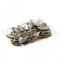 Artikel Trähänge kanin med glasögon morot brun beige 4×7,5cm 9st