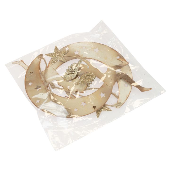 Artikel Ängelhänge stjärna juldekoration för upphängning H19cm 2 st