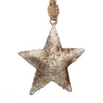 Artikel Hängande dekoration dekoration stjärna jul metall silver 11cm 3 st