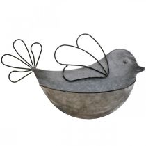 Hängkruka metall fågelvägg blomkruka för upphängning 34×22cm