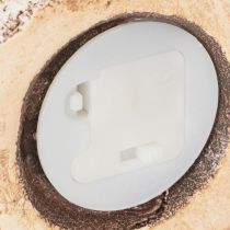 Artikel Rustikt keramikhus med ljusstark LED-belysning, perfekt som stämningsfull bordsdekoration, 15 cm, 2 stycken
