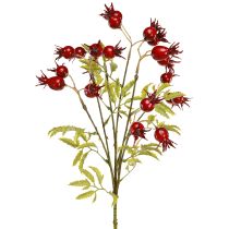 Artikel Nypon konstgjorda dekorativa grenar med 7 frukter mörkröda 48cm