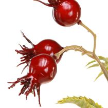 Artikel Nypon konstgjorda dekorativa grenar med 7 frukter mörkröda 48cm