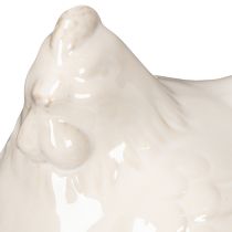Artikel Kycklingfigur, glansig glaserad, för modern heminredning, 17 cm, 2 stycken