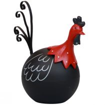 Tupp Påskdekoration metalldekoration kyckling svart röd H13,5cm