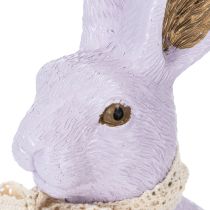 Artikel Dekorativ påskharefigur med rosett för snygg påskdekoration i hemmet, 27 cm