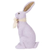 Artikel Dekorativ påskharefigur med rosett för snygg påskdekoration i hemmet, 27 cm