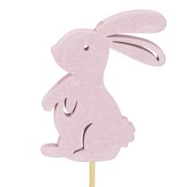 Artikel Dekorativa kaniner på pinne som grafiska accenter för bord och blomlådor, 31,5 cm, 16 stycken