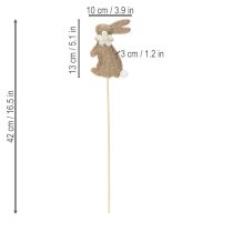 Artikel Dekorativ påskharefigur för vårdekorationer och säsongsbetonade accenter, 42 cm, 8 stycken