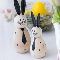 Artikel Dekorativ kaninfigur i trä, perfekt för lugn och tidlös dekoration, 15 cm, 2 stycken