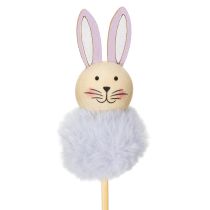 Artikel Fluffiga påskharefigurer för glada påskfiranden, rumsdekoration, 34 cm, 12 stycken