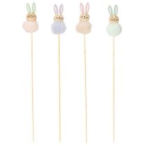 Artikel Fluffiga påskharefigurer för glada påskfiranden, rumsdekoration, 34 cm, 12 stycken
