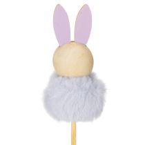 Artikel Fluffiga påskharefigurer för glada påskfiranden, rumsdekoration, 34 cm, 12 stycken