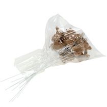 Artikel Kanin flockad på tråd brun 4cm - 6cm 12 st