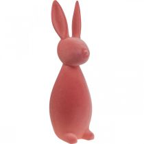 Deco Bunny Deco Easter Bunny Flockad Orange Aprikos H69cm