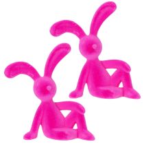 Artikel Dekorativ sittande kanin som vårdekoration för vardagsrum eller kontor, 22 cm, 2 stycken