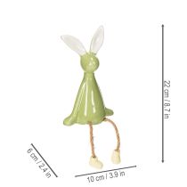 Artikel Dekorativ hylla i keramik med påskhare för en glad atmosfär, 22 cm, 2 stycken