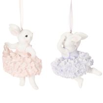 Artikel Ballerinakaninhängen, en höjdpunkt för påskgrenar eller julgranar, 12 cm, 2 stycken