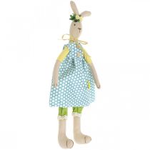 Uppstoppad kanin till påsk, påskhare med kläder, kanin tjej H43cm