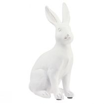 Artikel Kanin sittande dekorativ kanin konststen dekoration vit H27cm