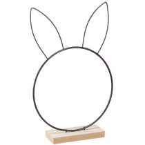 Artikel Kanin Dekorring Metall Trä Natursvart Ø20cm 2st