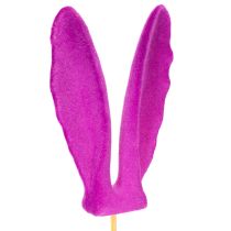 Artikel Kaninöron flockade påskdekorationer på pinne som stämningsfulla blomsterplockare 31 cm 4 st