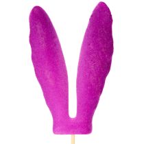 Artikel Kaninöron flockade påskdekorationer på pinne som stämningsfulla blomsterplockare 31 cm 4 st