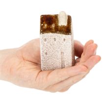 Artikel Dekorativt set med miniatyrhus i keramik, bordsdekoration, 9 cm, 3 delar