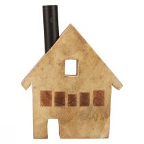 Artikel Dekorativt hus trä trä dekoration ljusstake svart 16,5×3,5cm×22cm