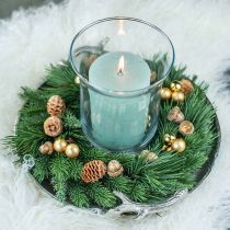 Artikel Höstens frukter gyllene, festliga höstdekorationer, dekorativa ekollon förstås, adventsdekoration Ø1,5 - 2,5cm L1,5 - 3cm 300g
