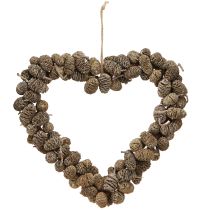 Artikel Hjärtdekorationskon vitkalkad 24cm