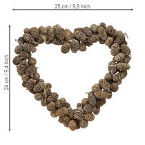 Artikel Hjärtdekorationskon vitkalkad 24cm