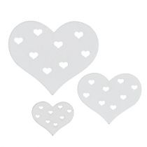 Artikel Heart Mix White 3,3 cm - 7 cm 54p