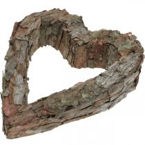 Deco hjärta öppen tallbark höstdekoration gravdekoration 30 × 24cm