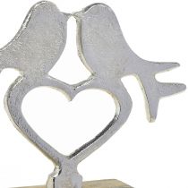 Artikel Hjärtdekoration att placera med fågeldekoration bröllop 16,5cm × 19,5cm