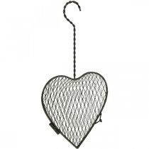 Metallhjärta, trådhjärta, korghjärta Brun H16,5cm L31cm