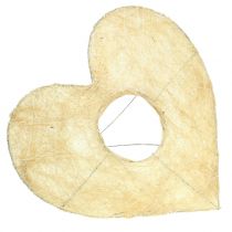 Hjärtmanschett sisal blekt 25 cm 6st