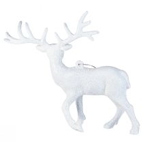 Artikel Vit hjortdekoration julgranskulor H13,5 cm 3 st