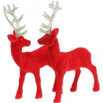 Deco rådjur dekorationsfigur deco renröd H20cm 2st