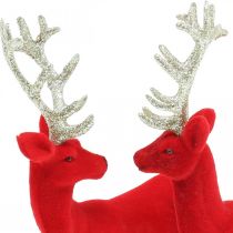 Deco rådjur dekorationsfigur deco renröd H20cm 2st
