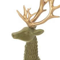 Artikel Dekorativ stående hjortfigur, flockad med horn, 31 cm
