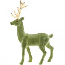 Artikel Dekorativ hjort dekorativ figur dekorativ ren flockade grön H37cm