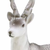 Artikel Deco rådjur flockades/snöade 39cm