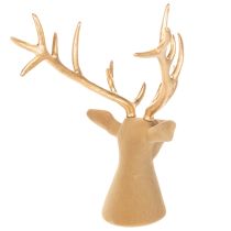 Artikel Dekorativ hjorthuvudskulptur med stora horn, 52 cm
