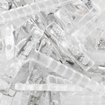 Artikel Bröllopsnålar transparenta/silverfärgade 5 cm 50 st
