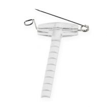 Bröllopsnål transparent/silver 5cm 50 st