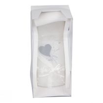 Artikel Bröllopsljus silverbröllopsljus vitt 220/85mm