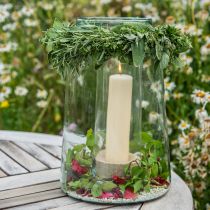 Hög glasvas konisk blomvas glas 30cm Ø10,5cm